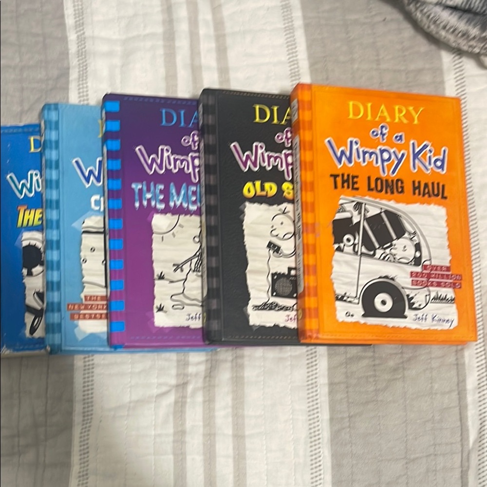 Blue and Black Book Collection with Cartoon Illustrations